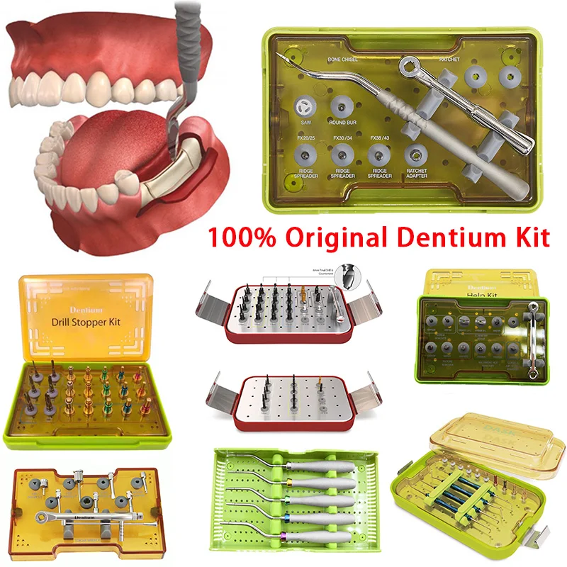 

GreatLife 100% Original Dentium DASK Dental Implant Bone Chisel Digital Guide Surgery Prosthetic Osteotome Tool Kit Implant kit