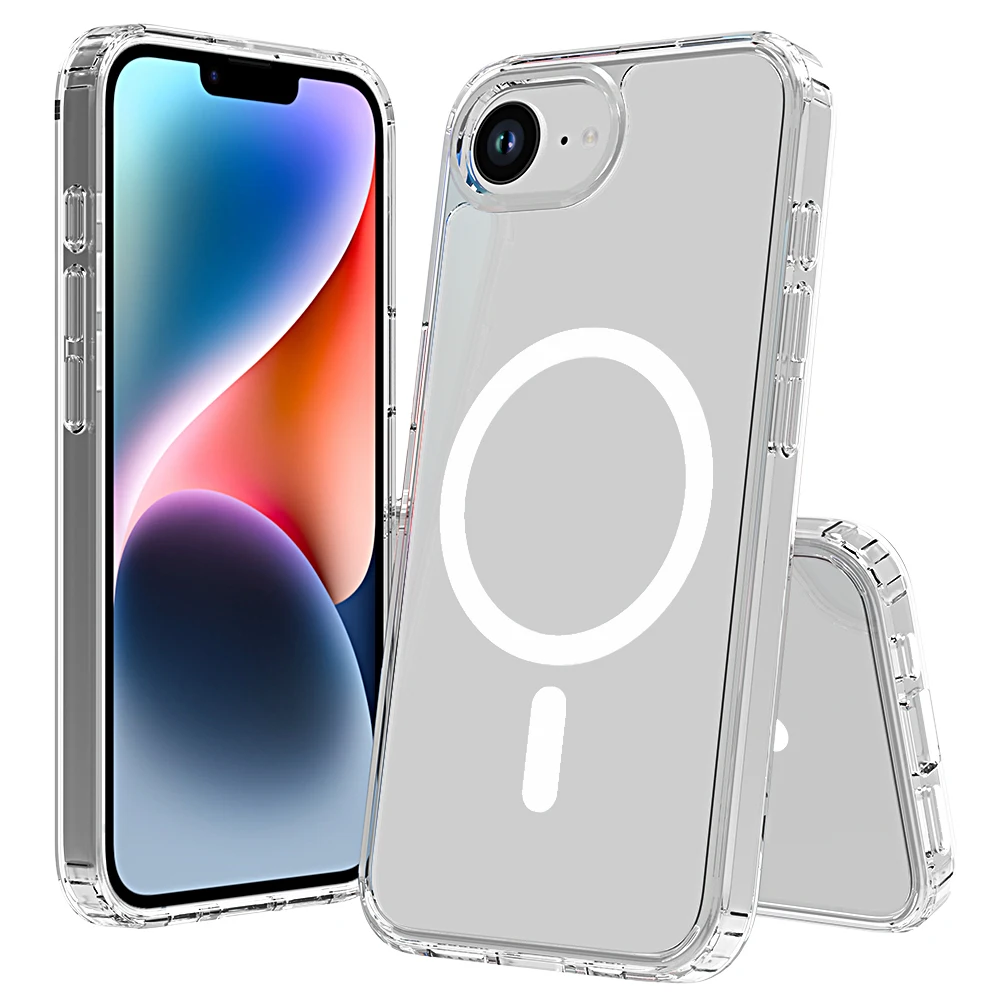 Clear Case For iPhone 16e 16 E 15 Pro Max 14 Plus 13 Mini 12 11 X XS XR SE 2022 2020 8 Magsafe Mag Safe Phone Cover Accessoires