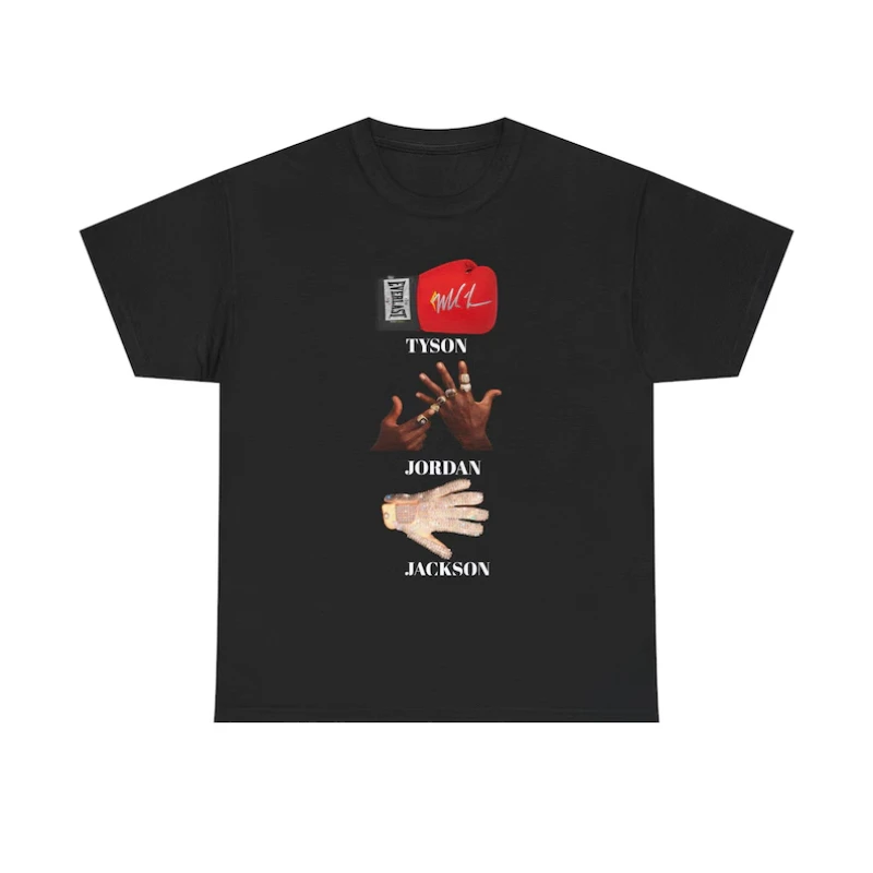 Vintage 2026Tyson Jordan Jackson Iconic Hands Graphic pure Cotton Oversized Sports Legends Casual T Shirt
