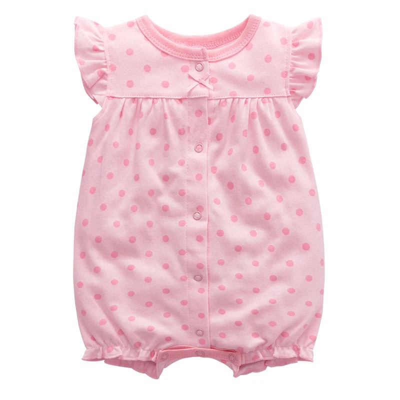 2024 Summer Baby Rompers Baby Girls Clothing 100% Cotton Newborn Baby Boy Clothes Infant Jumpsuits Short Sleeve Bodysuits