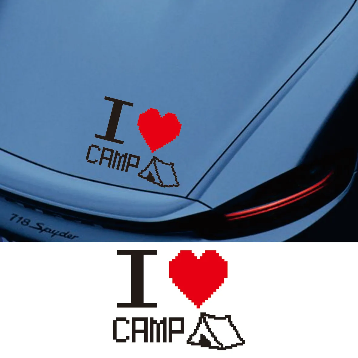 I LOVE camping Car Sticker Motorcycle Decals Car Styling Accessories DIY Auto Truck StickerWaterproof and non debonding