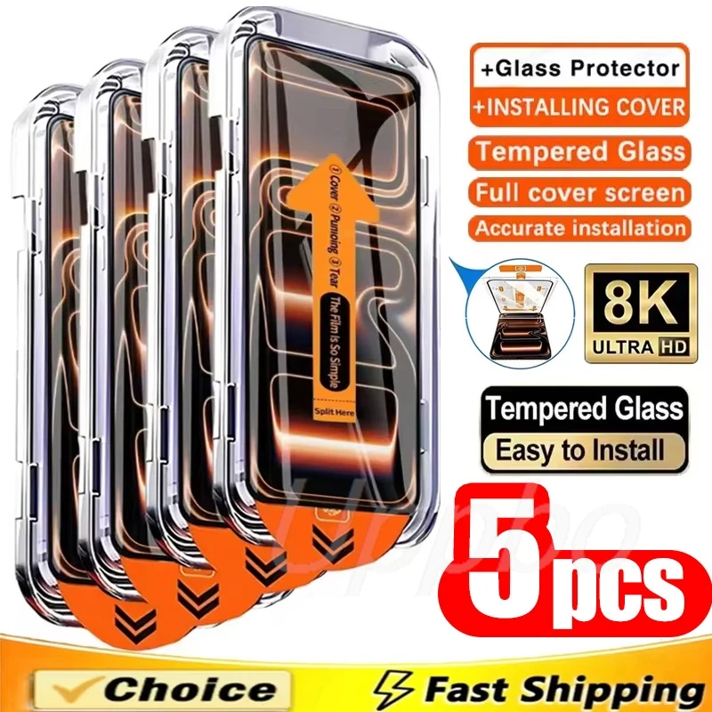 

5Pcs HD Screen Protector For Xiaomi Redmi 15C 15 14C 13 13C 12 10C 9 A3 10 Power Dust free Installation Tempered Glass Film