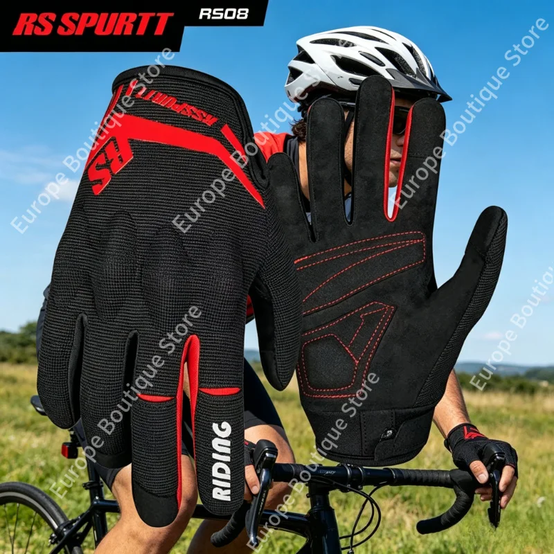 

2026 NEW Men Women Full Finger Motorcycle Gloves Spring Summer Mesh Breathable Anti Fall Racing Motorbike Riding Protective Gear