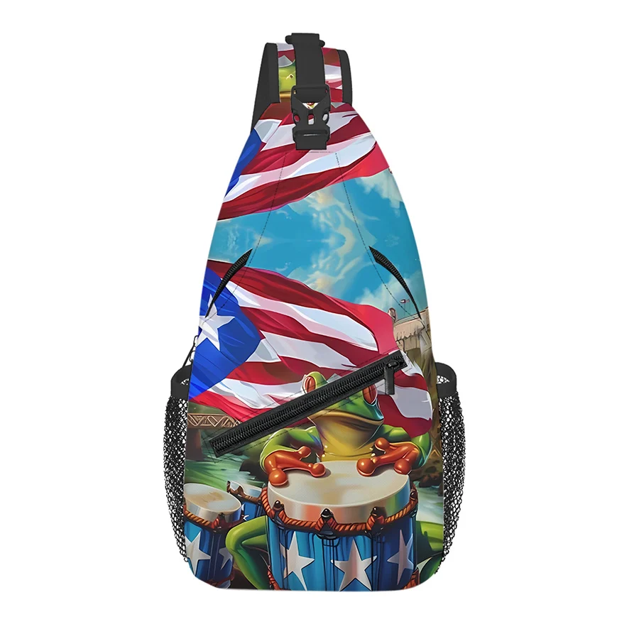 

Нагрудная сумка с рисунком флага лягушки для мальчиков и девочек, лучший подарок, 3D мультфильм, большая вместительная спортивная сумка для отдыха, модная сумка для фитнеса для детей