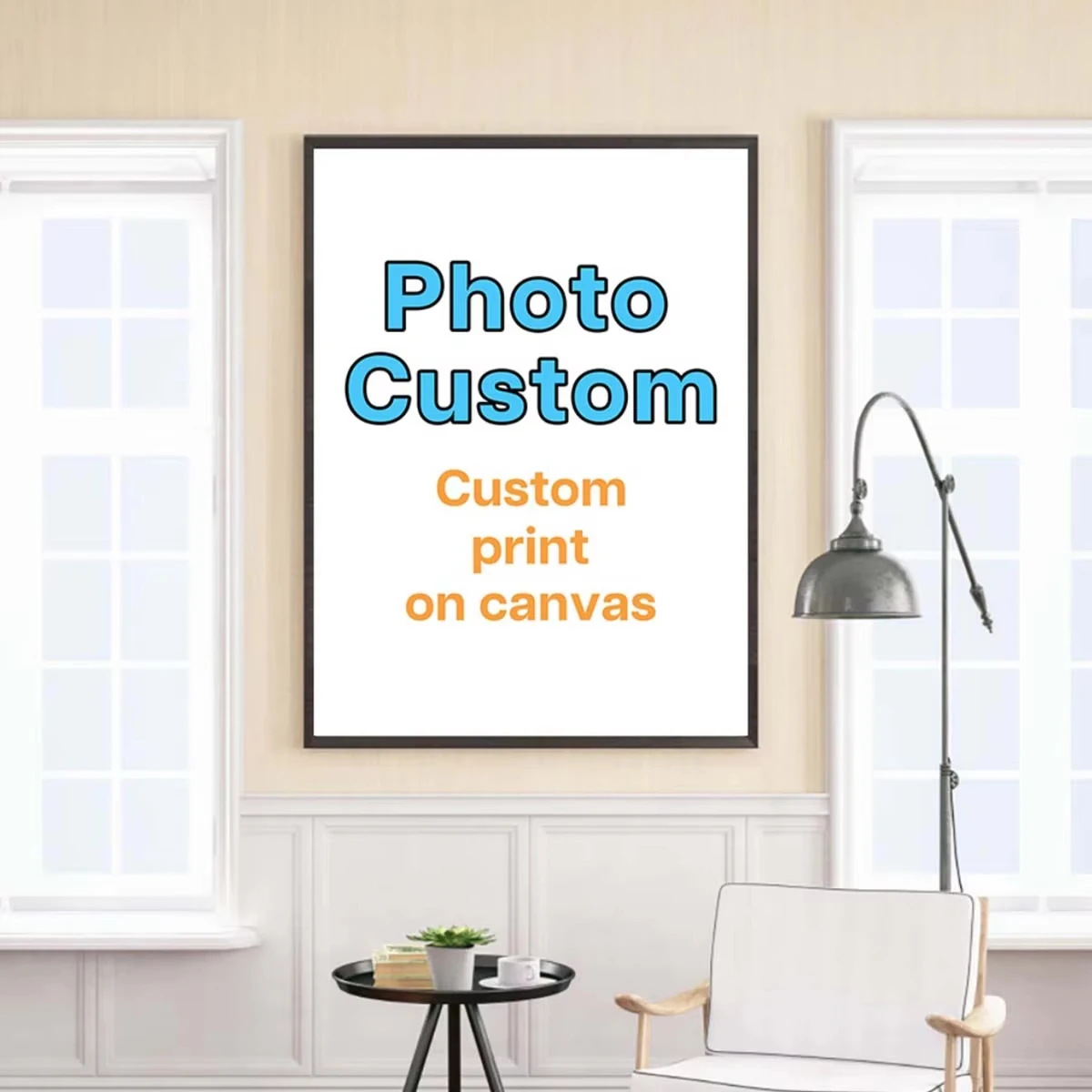 ملصق صورة شخصي مطبوع عليه قماش مخصص مناسب للحياة العائلية والحيوانات الأليفة وحفلات الزفاف وأعياد الميلاد وهدايا ديكور المنزل #1