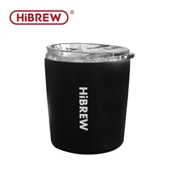 Hibrew-二重壁のステンレス鋼のコーヒーカップ,熱,ポータブル,吊り下げ,折りたたみ式フィルター付き