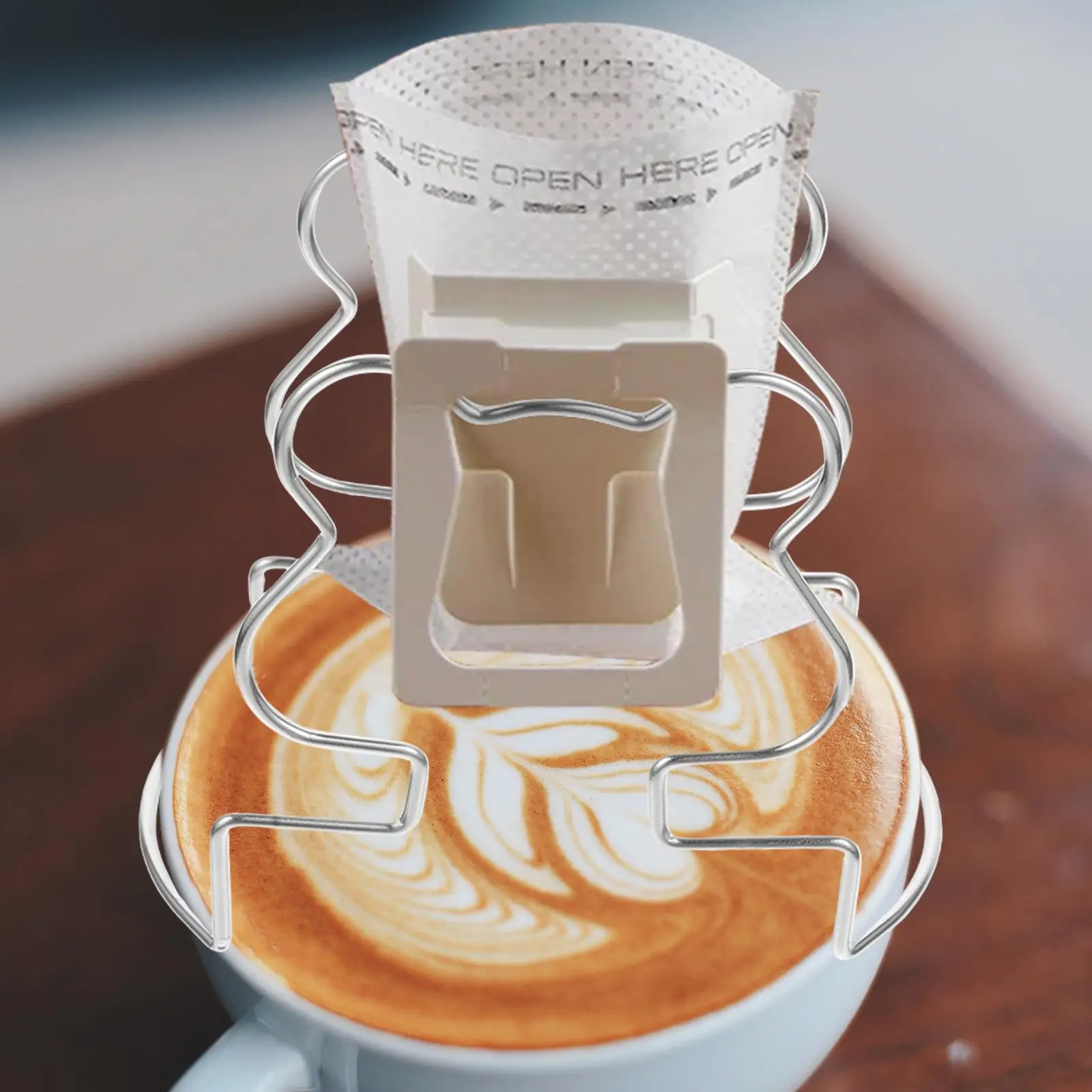 

Japanese-style Coffee Filter Holder Hanging Ear Stand 304 Stainless Steel Dripper Baskets Filter Paper Bag Shelf for Home