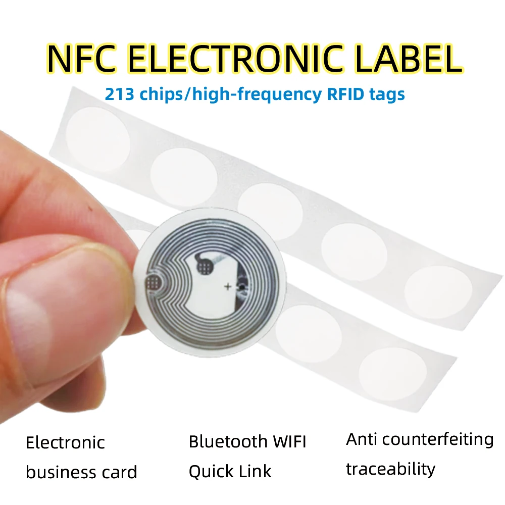 10PCS NFC Tag Nfc213 Label 213 Stickers Tags Badges Lable Sticker 13.56mhz For Huawei Share Ios13 Personal Automation Shortcuts
