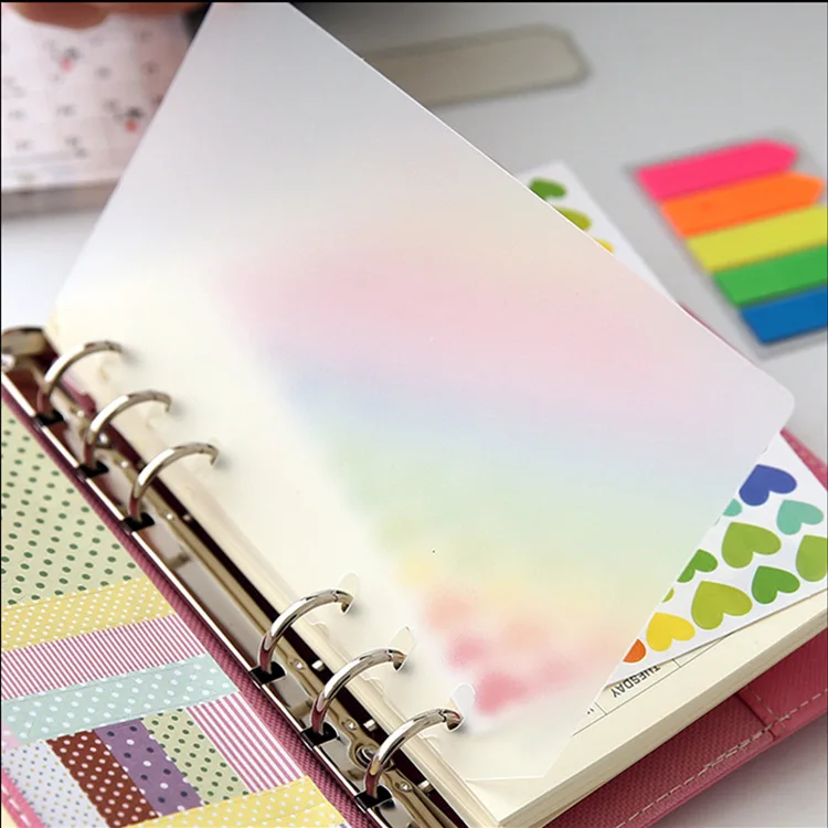 A5 A6 A7 B5 A4 Loose-leaf Divider And Baffle PP Transparent Matte Loose-leaf Universal Notebook Divider Accessories