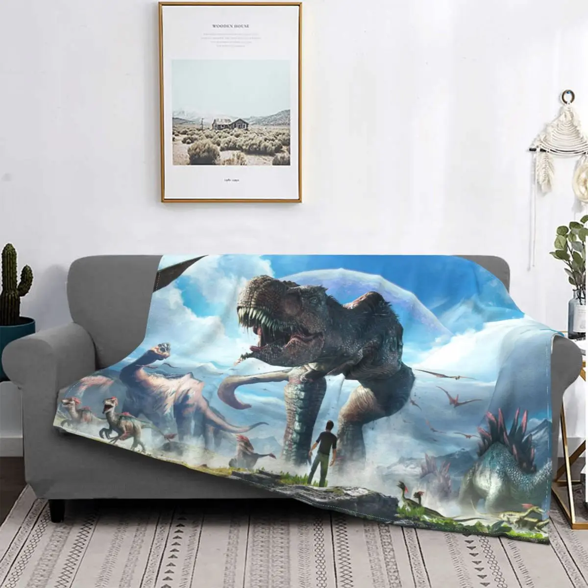 ARK Survival Evolved Dinosaur ARPG Games Blankets Coral Fleece Plush Decoration Bedroom Bedding Couch Bedspread