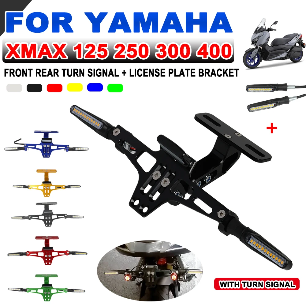 

For Yamaha XMAX300 XMAX125 XMAX 125 250 300 400 Accessories Turn Signal Light Adjustable Tail Eliminator License Plate Bracket