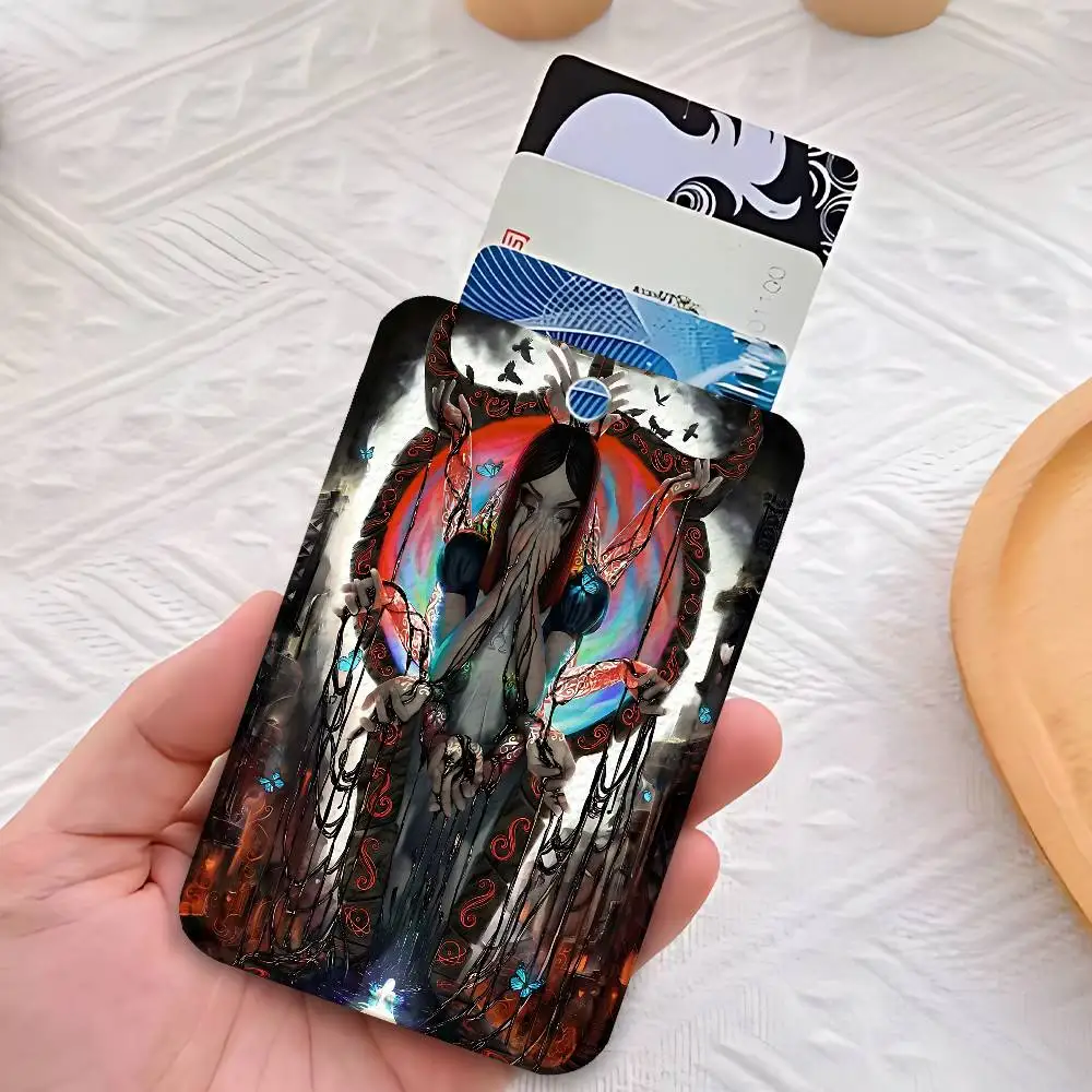 A-Alice Madness GAME يعود حامل المفاتيح لبطاقة العمل البنك حامل الأعمال بطاقة الطالب حافظة واقية بطاقة الحافلة