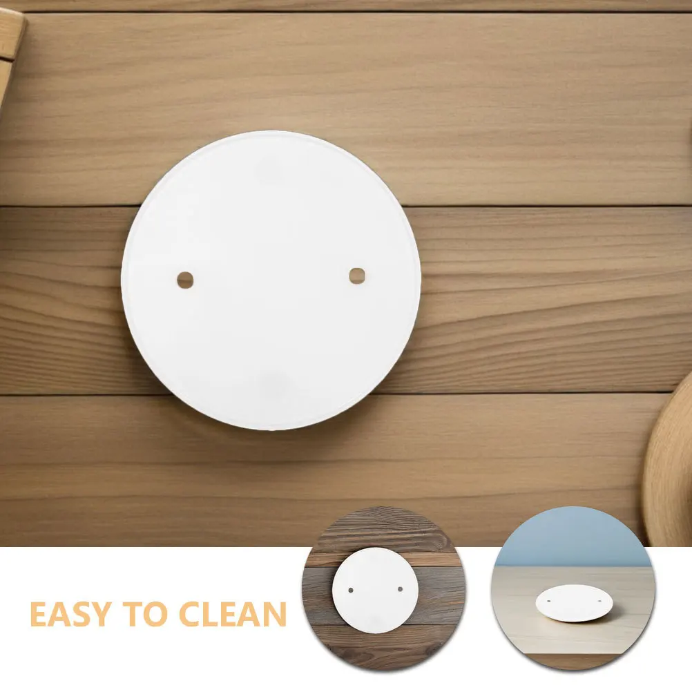 Placa de cubierta en blanco de 12 Uds., embellecedor de techo de pared de plástico de 4,32 pulgadas, corrector sellado redondo para cubierta de caja eléctrica de cocina, oficina en casa