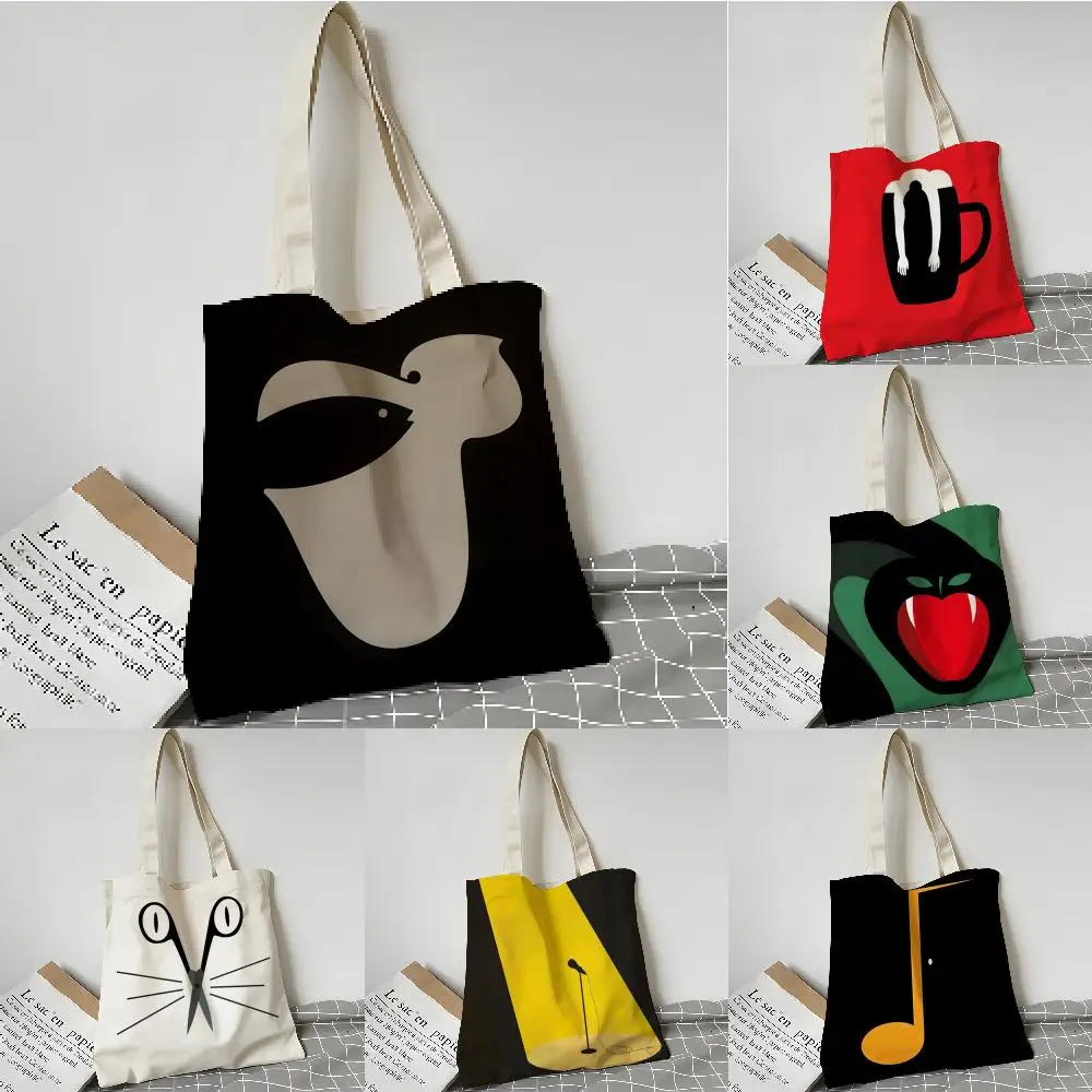 Storage Bags Shopping Grocery Reusable School Girl Gift Tote Bag for Women Aesthetic Abstract realistic musical note pattern