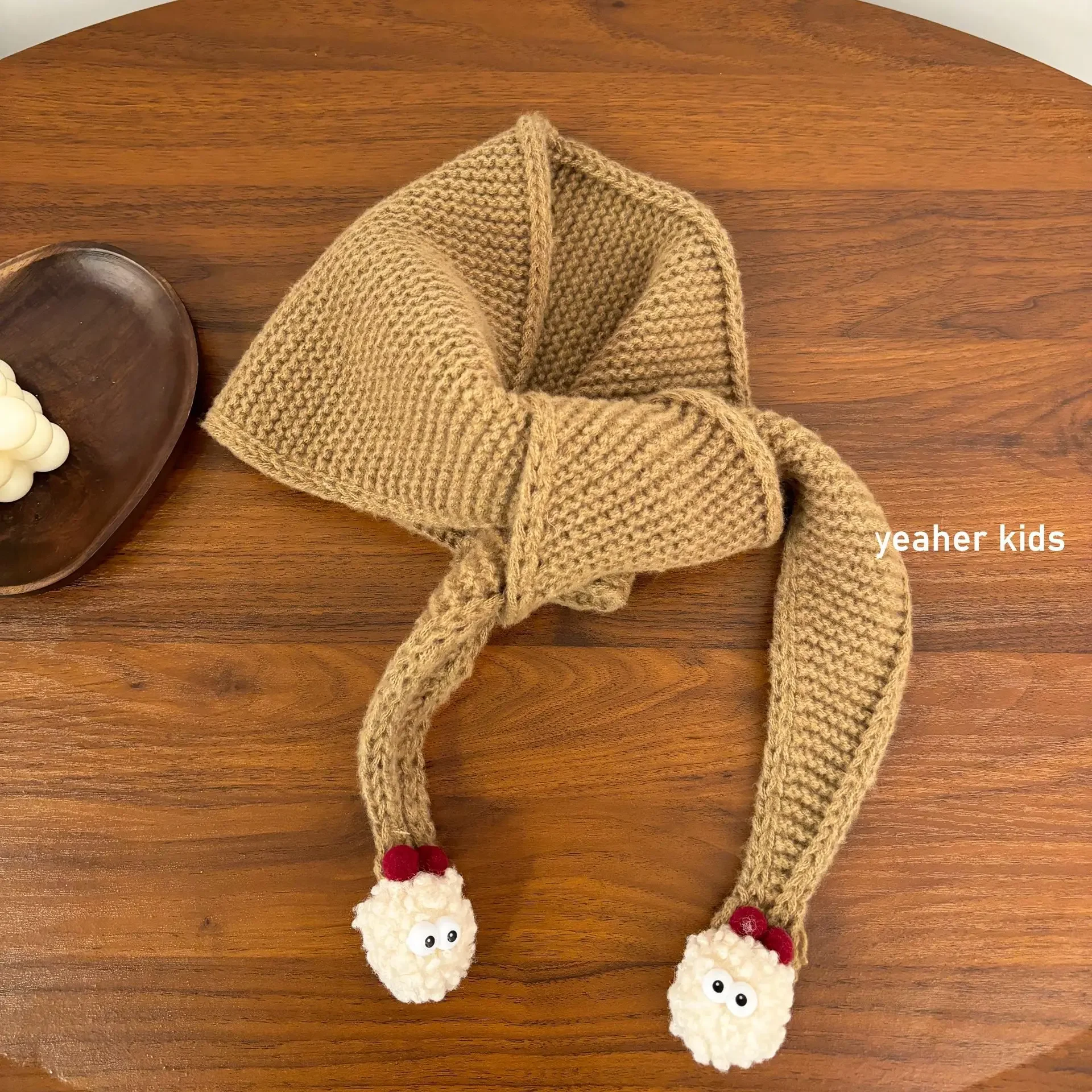 Einfarbiger Babyschal Herbst Winter Warmer Verdickter Gestrickter Weicher Wollschal für Jungen Mädchen Kleinkinder Kinder Anti-Kälte-Schal – Detail 9