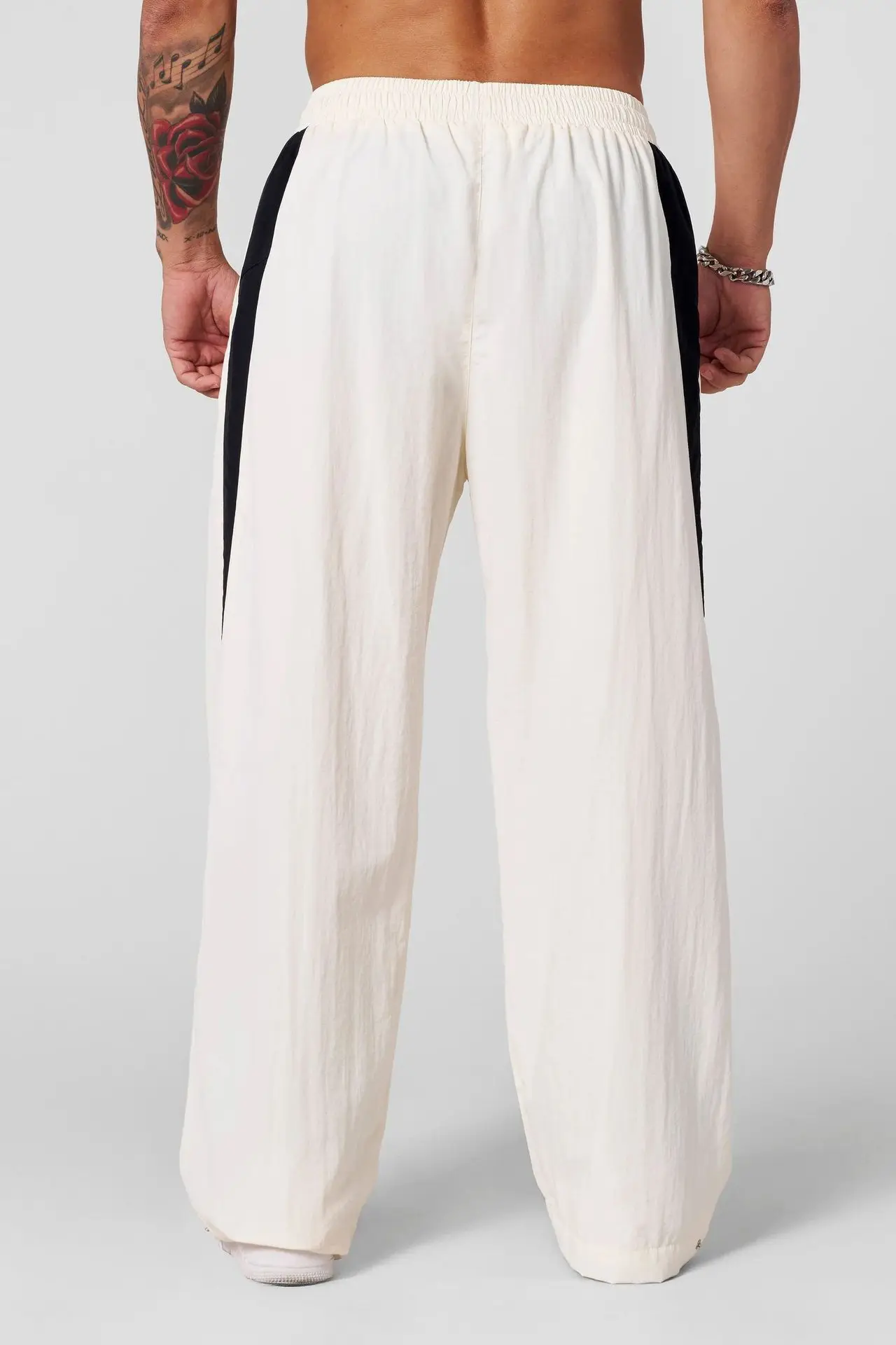 YOUNG LA American style new jogging and fitness men's sports pants, loose and casual wide leg trendy patchwork pants