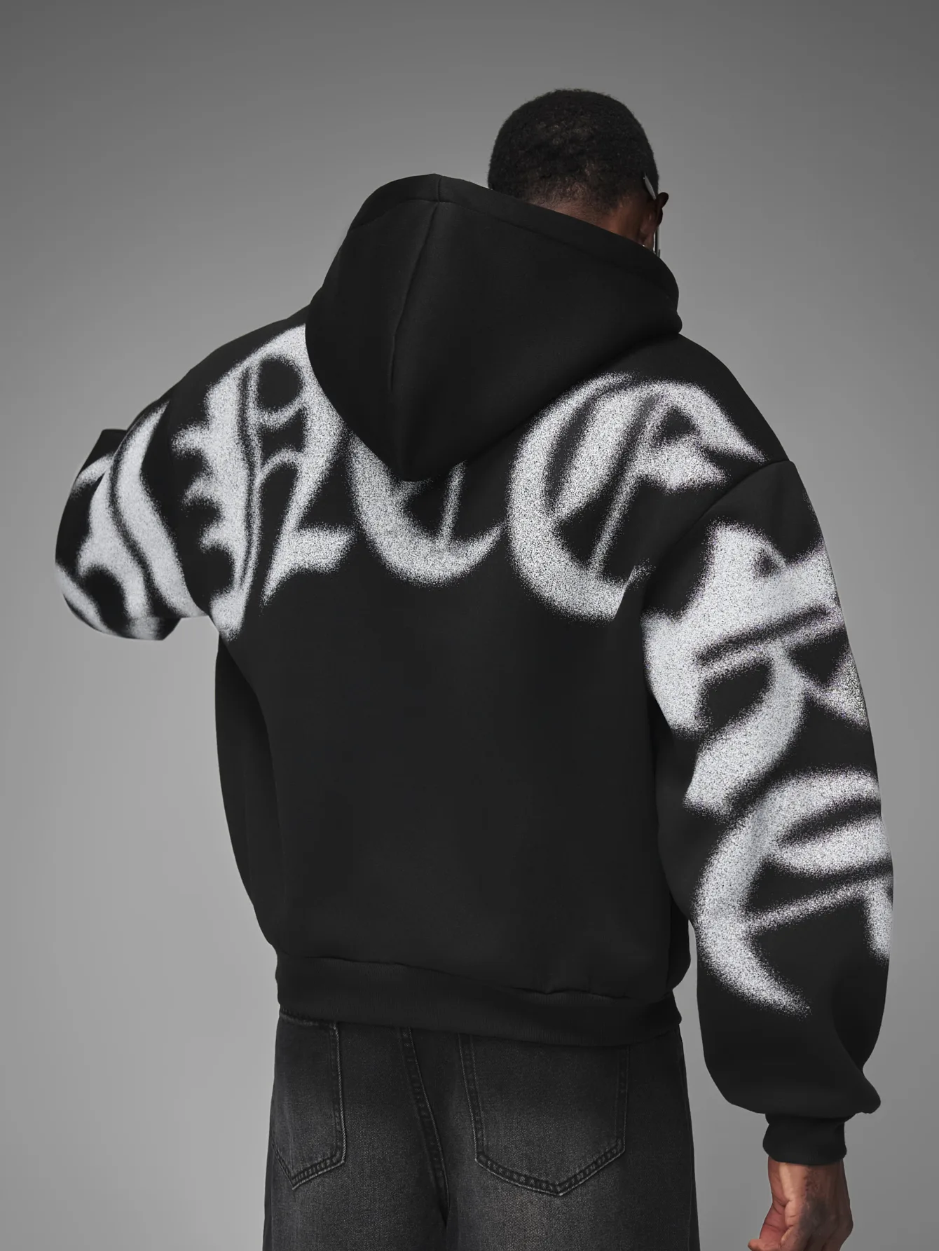 Men's Oversized Graphic Hoodie Streetwear Gothic Letter Print Pullover Loose Fit Long Sleeve Casual Black Sweatshirt Y2K Top gallery 4