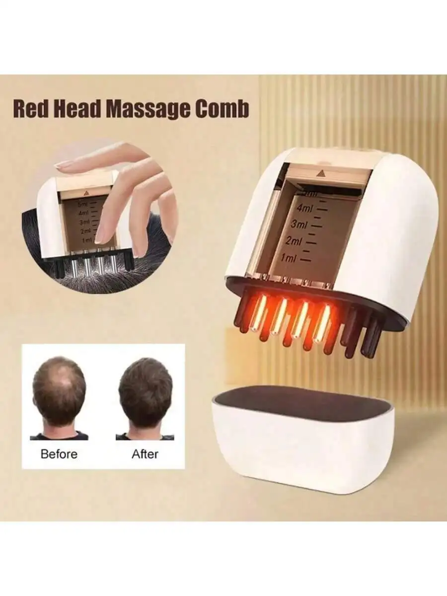 

2026 Scalp Applicator Electric Scalp Oil Applicator with Red Light Therapy Convenient Head Massager Brush Rechargeable