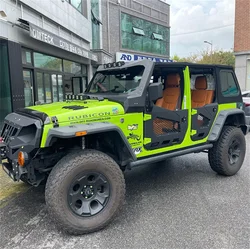 SXMA J365 porte a tubo 4 porte anteriore + posteriore in acciaio nero mezza porta con specchietti laterali per Jeep Wrangler JK 2007-2017