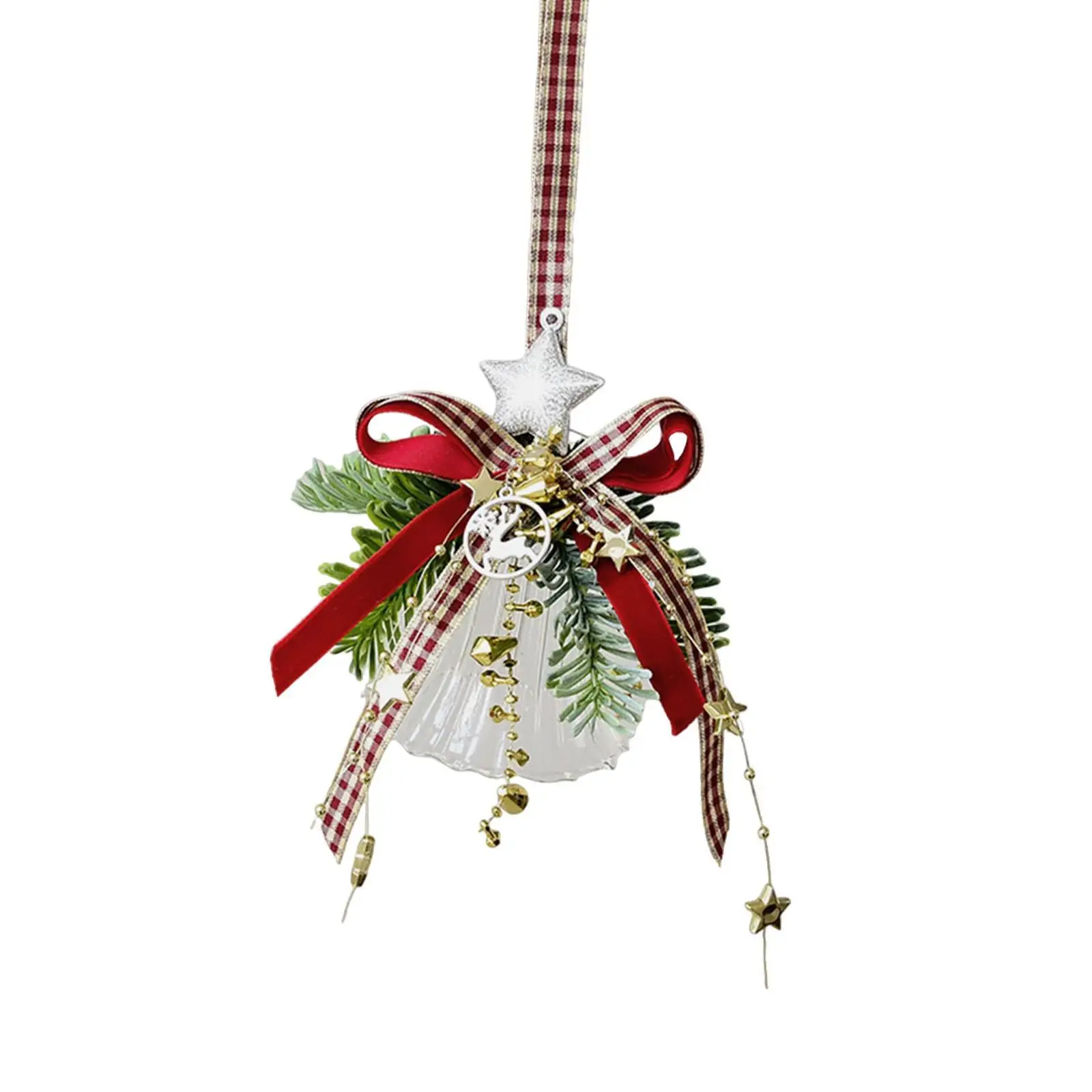 Christmas Bell Ornament,Craft Bell Xmas Tree Hanging Decoration Jingle Bell for Hotel Holiday Festive Home Party Decor