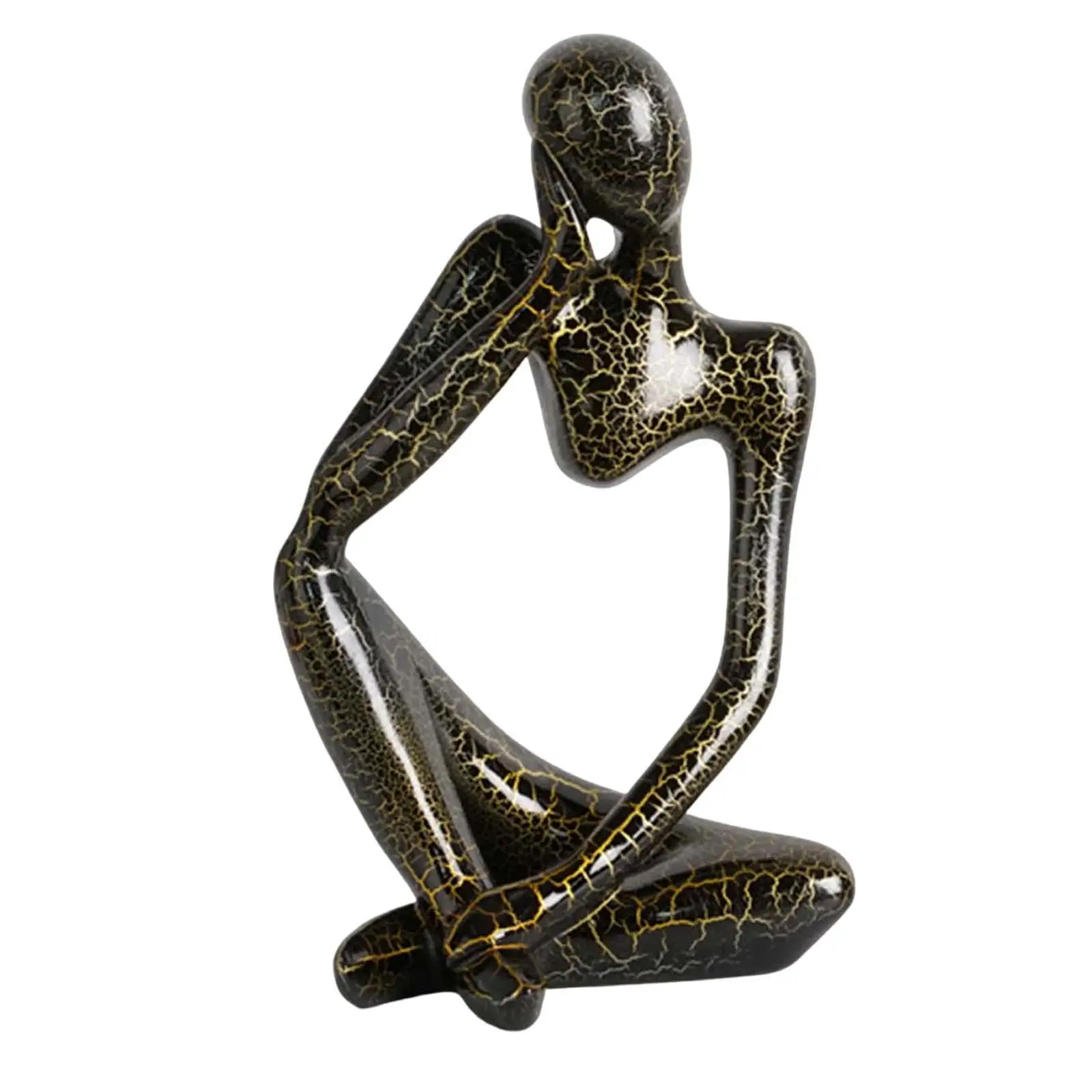 Modern Resin Thinker Statue Collectible for Tabletop Desktop Office Bookshelf Decor