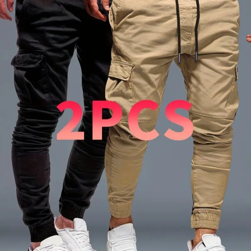 

Тканые рабочие брюки-карго с манжетами, прямые, мужские повседневные брюки в стиле Cleanfit, из ПВХ-материала, унисекс, нейтральный крой