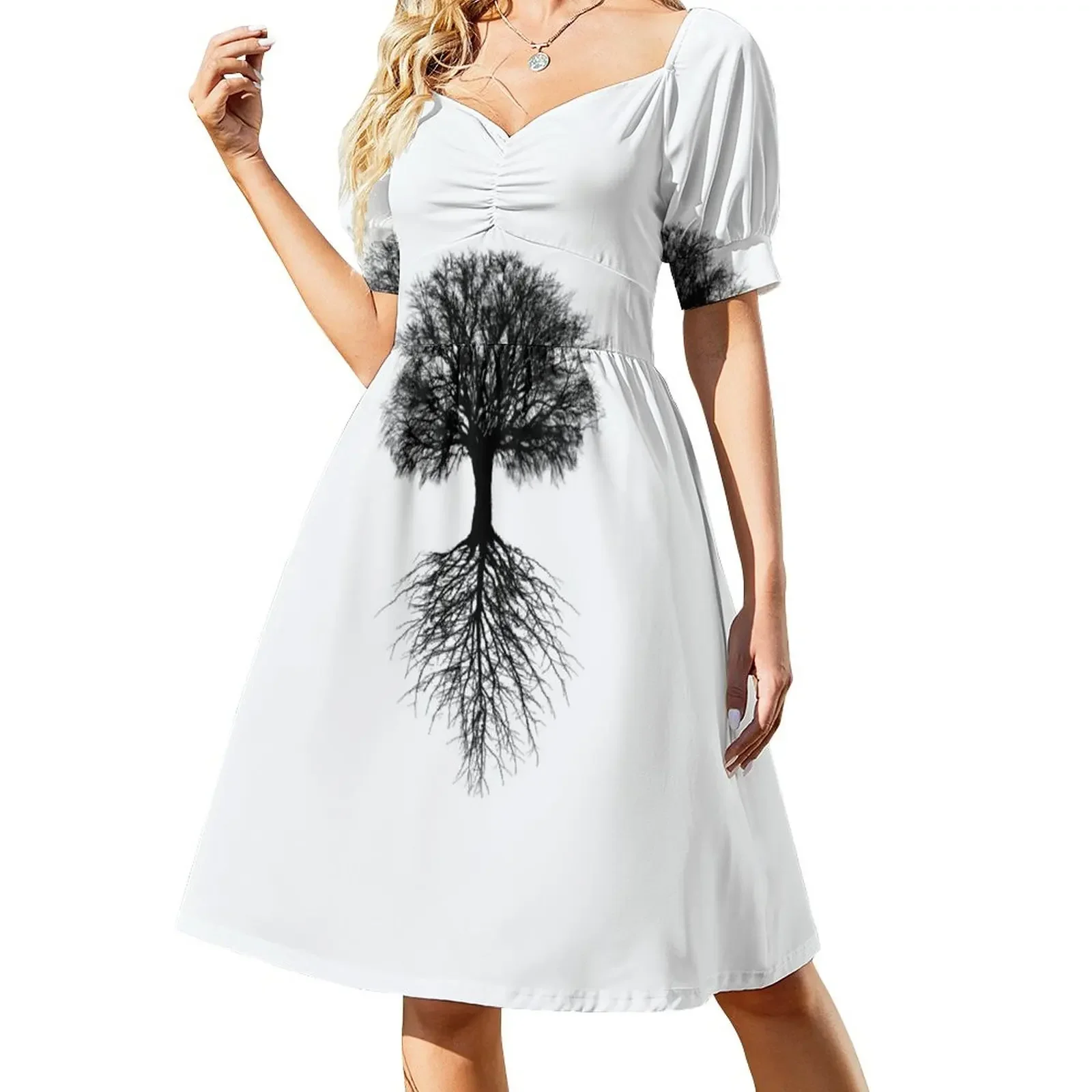

Tree of Life Short-Sleeved Dress clothes for women summer dress daily women's fashion dresses Women's long dress