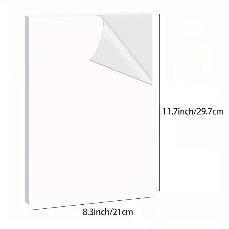 A4 High Quality Printable Vinyl Sticker Paper Suitable for Your Inkjet and Laser Printers Glossy White Sticker Paper