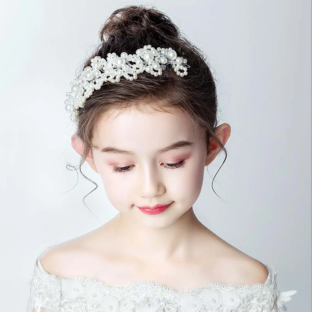 

Pearl Hair Band Elegant Bridal Headwear Wedding Crystal Headdress Rhinestone Hair Accessories Party Festival Fashion Daily Wear