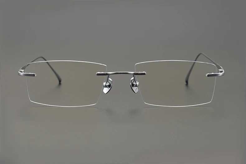 2026 Pure Titanium Ultra-Light Square Rimless Glasses Frame Men Women Fashion Business Rectangle Daily Eyeglasses Eyeware Gafas