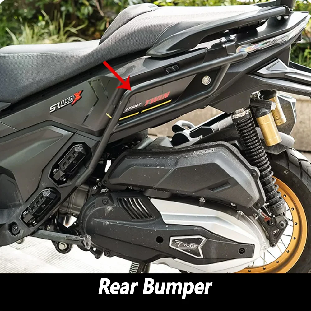exhaust pipe bar For Voge SR450X SR450 X LX400T thickened protective bumper front and rear anti fall bar exhaust pipe bumper