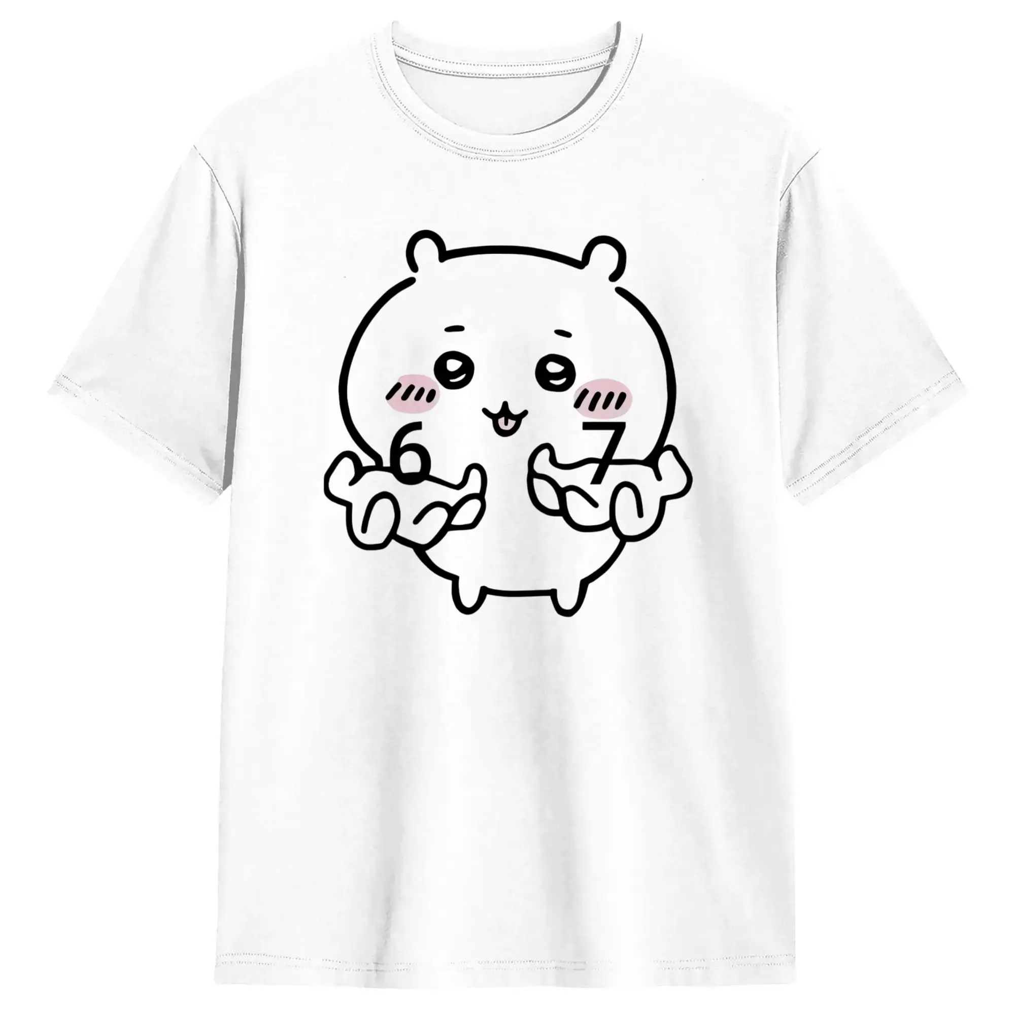 Chiikawas T Shirt Couple  Street Style T Shirts Summer Round Neck Hippie Tee Shirt Dropshipping Oversize Tops
