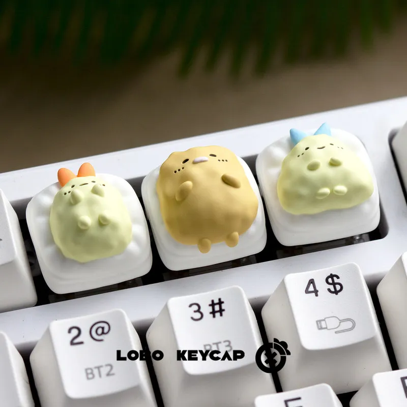 Sumikko Gurashi Anime Periphery Niedliche Einzel-Tastenkappe, kreative Resin-Esc-Tastenkappe für mechanische Tastatur, dekoratives Kawaii-Geschenk