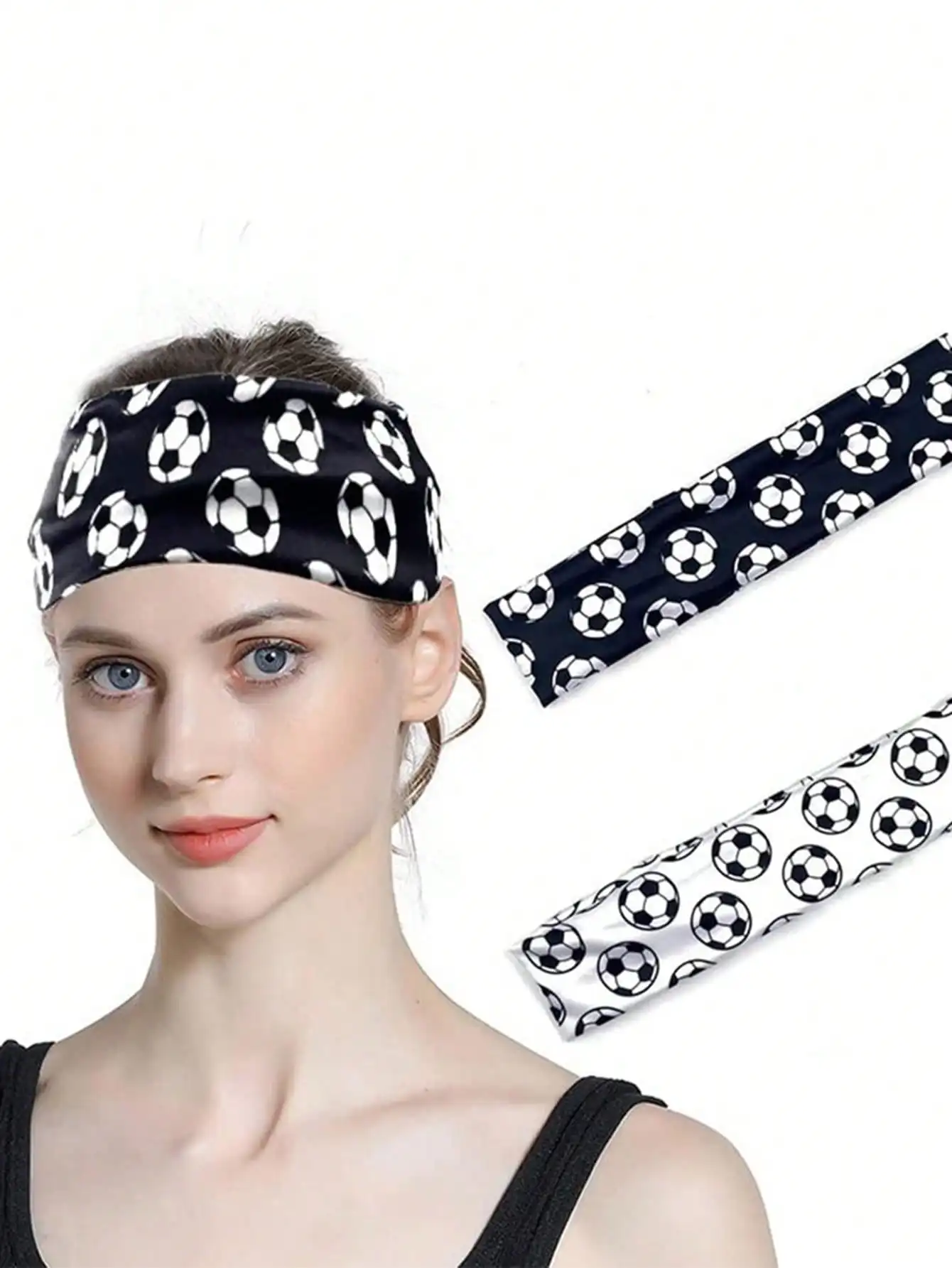

2-Pack Unisex World Cup Soccer Headbands, Sweat-Absorbent Breathable for Yoga, Fitness & Baseball