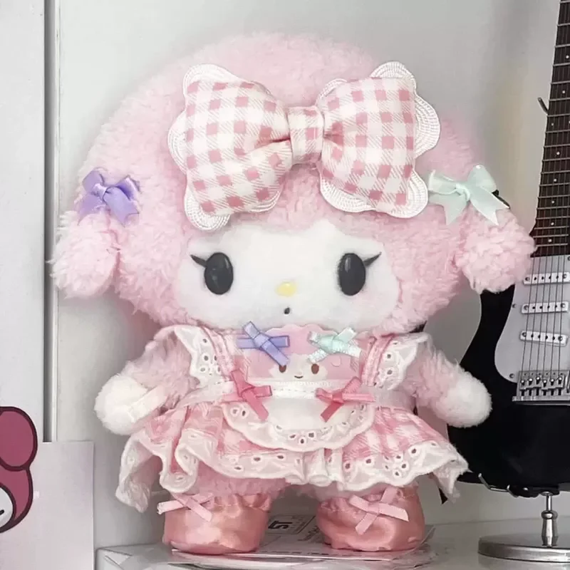 

10 см Sanrio My Melody плюшевая игрушка Ins Девочка Сердце кавайный бант плюшевая кукла аксессуары Орнамент праздничный подарок для девочек