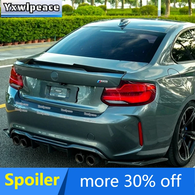 

For BMW F22 M235i F87 M2 2014-2019 High Quality ABS Plastic Unpainted Color Rear Trunk Lip Spoiler Car Accessories