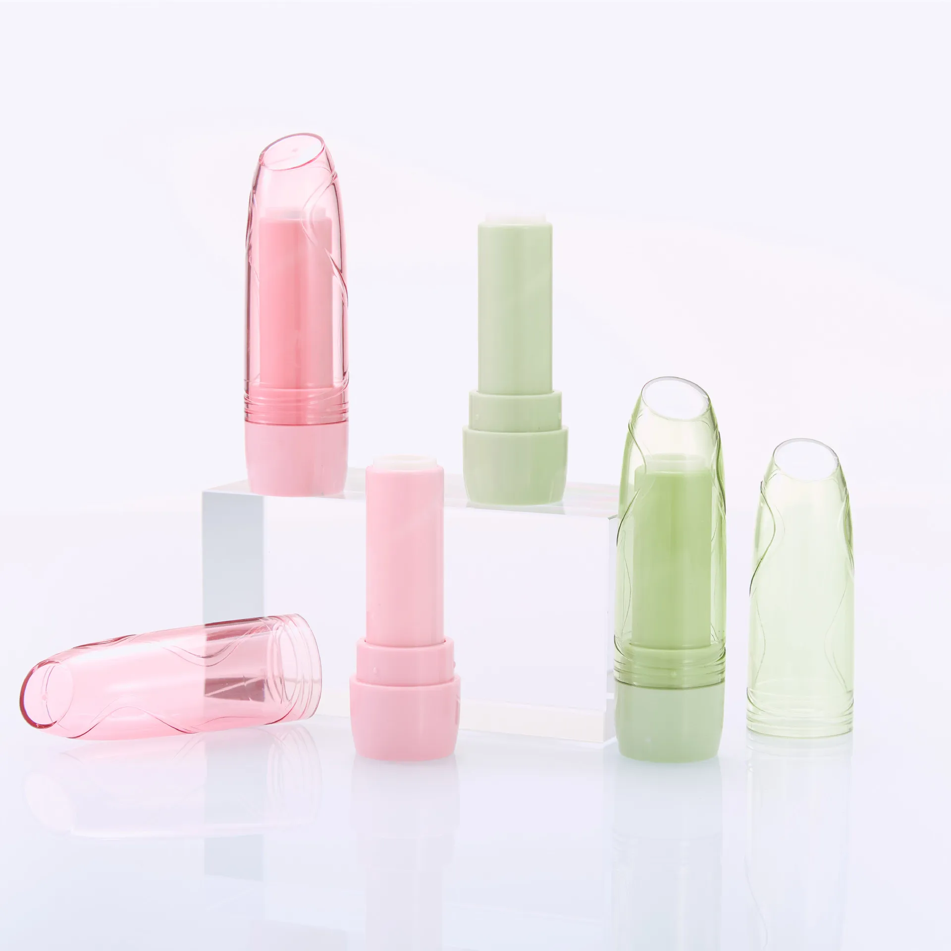 100Pcs Round shape refillable lipstick tube factory lipstick container tube empty tube for cosmetic packaging