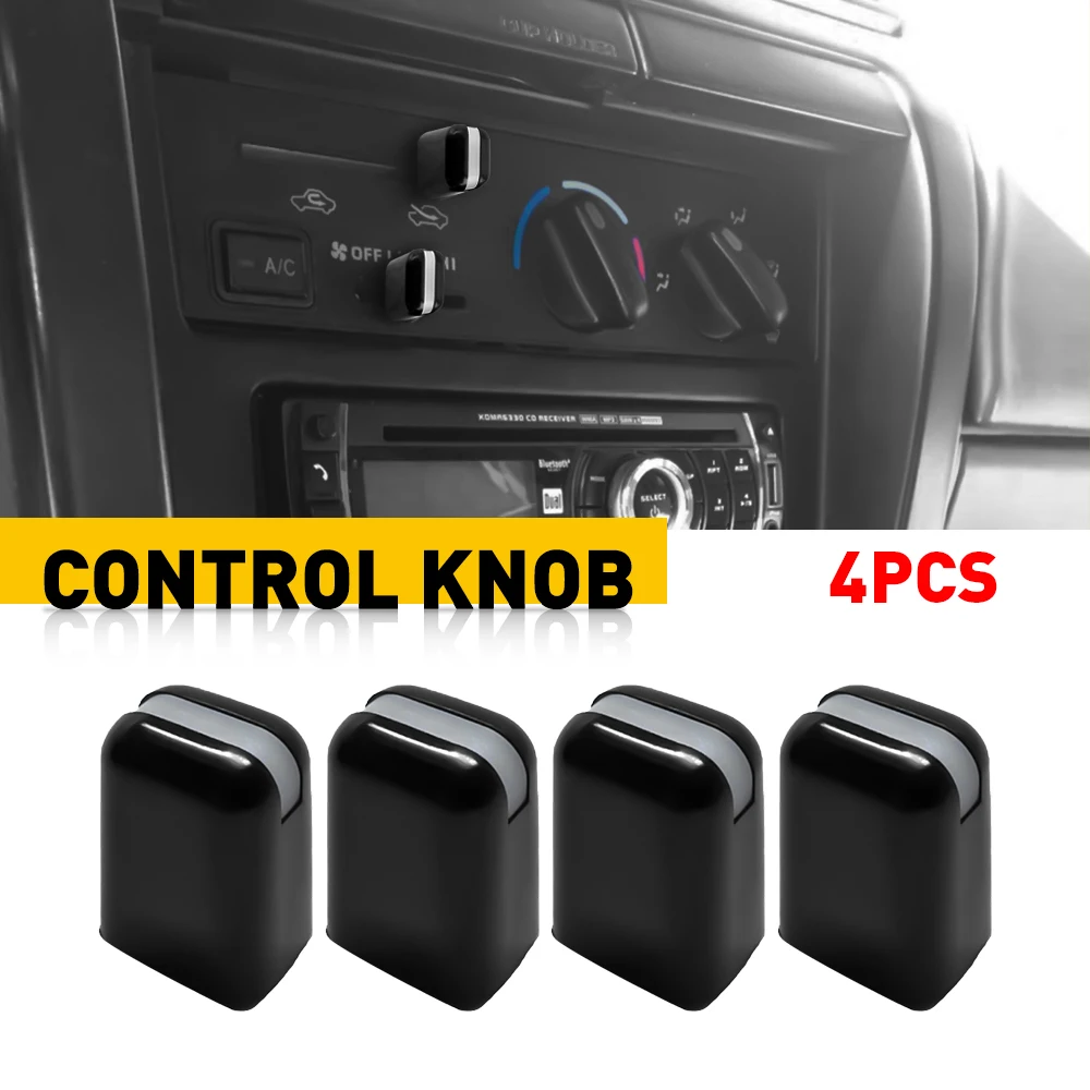 4Pcs/Set Air Conditioning Control Switch Knob Black For Toyota 4Runner RAV4 Tacoma Mr2 Tercel Paseo Car Accessories Styling