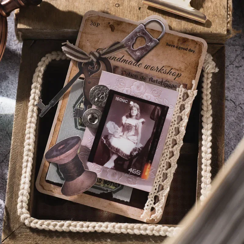 30Sheets Material Base Hollow Hard Card Pattern Writing Pads Workshop Notebooks Decoration Background Scrapbook 156*94MM