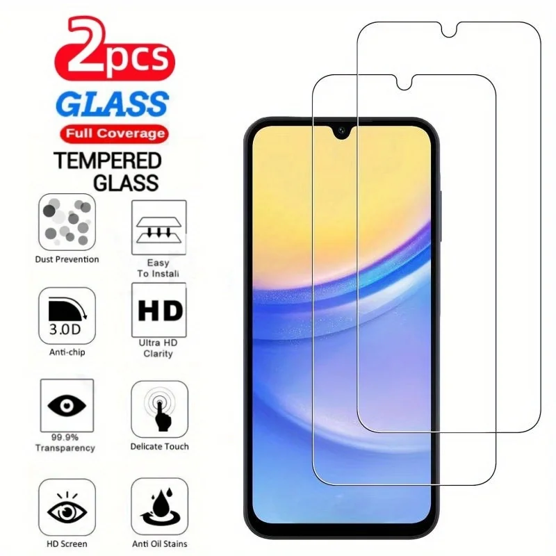 

2 шт. закаленное стекло для Samsung Galaxy A11 A12 A13 A14 A15 A16 A17 A10 A22 A23 A24 A25 A26 A27 4G 5G, защитная пленка для экрана
