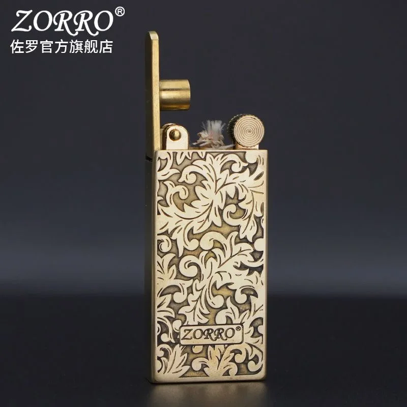 ZORRO Mechanical Automatic Lifting Lighter Limited Edition High Seal Pure Copper Kerosene Cigarette Lighter Creative Men\'s Gift