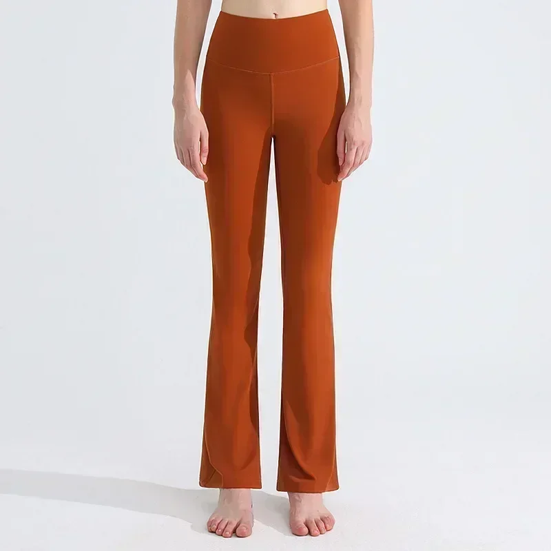 

Lemon Women Groove Ultra High Waist Flared Pants Fitness Yoga Pants Elasticity Workout Leggings Gym Running Wide Leg Pants