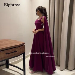 Eightree-vestido de noche Vintage de Arabia para mujer, prenda larga de satén con mangas de casquillo y purpurina, elegante, de lujo, para fiesta, 2024