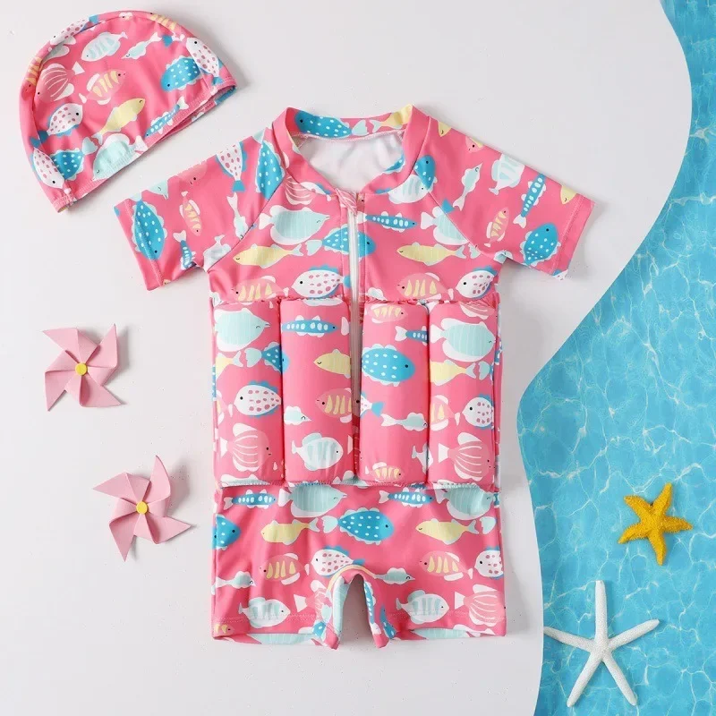 

Baby Swimming Suit Pool Buoyancy Vest One Piece Girls Swimsuits Quick Dry Beach Bathing Suit Float Swimwear for Boys Girls
