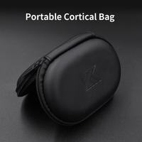 KZ Earphones Case PU Leather Oval Headphone Box Bag Travel Dustproof Organizer Small Holder Headset Accessories