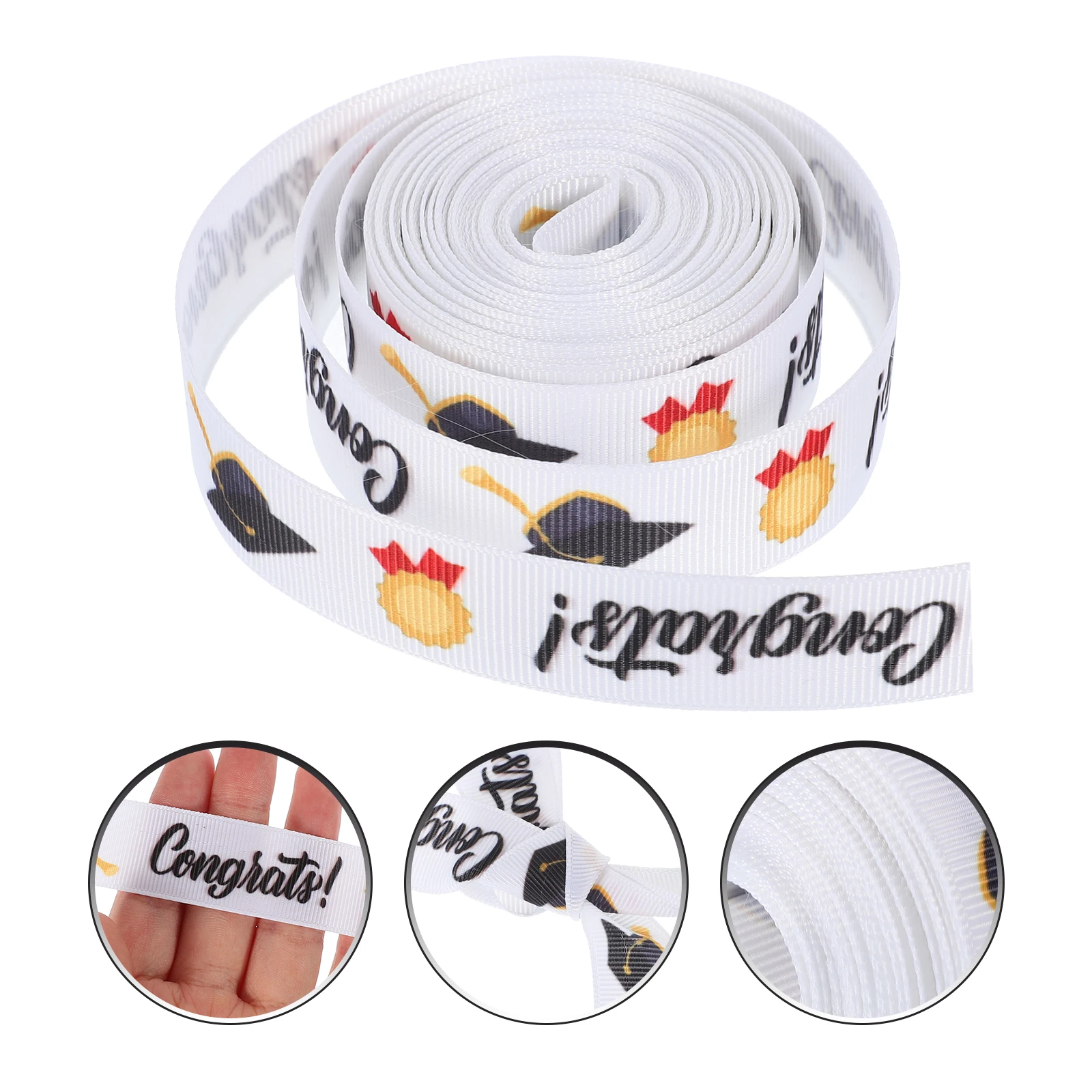 

1 Roll Graduation Ribbon 15Mm X 10M Crafted Gift Packaging Wrapping Decorative Party Favor Diy Bow Making Cloth For Wedding Box