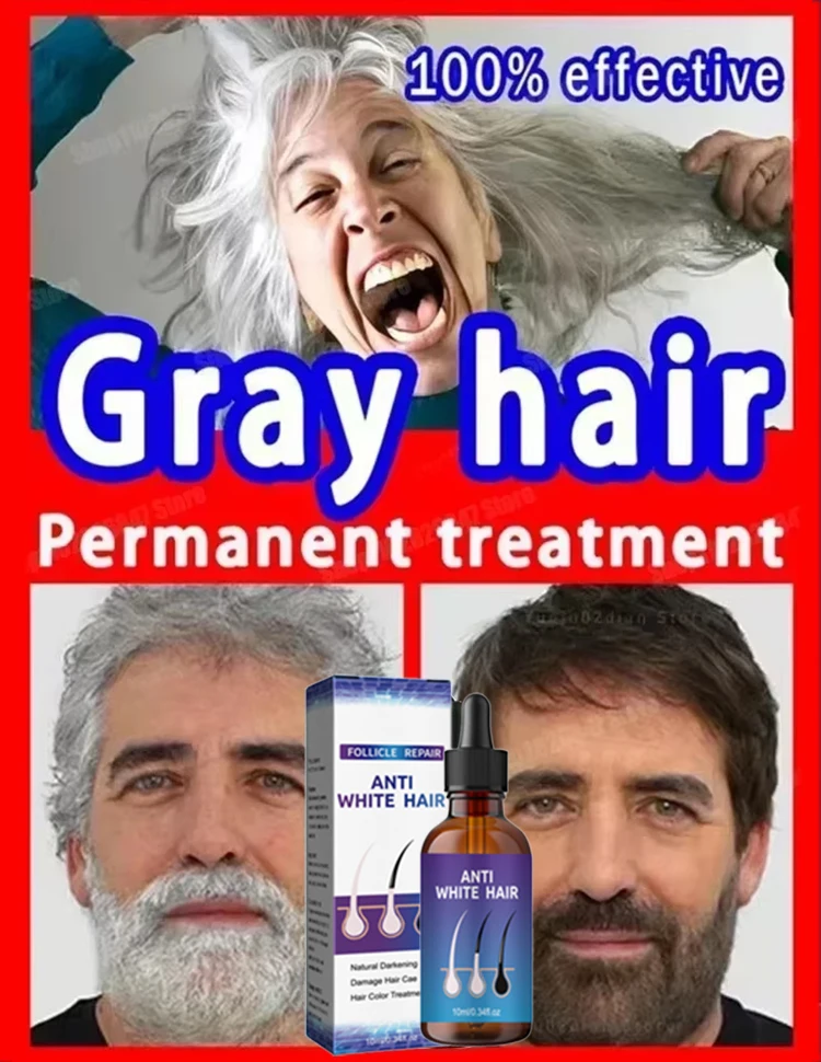 Black hair liquid removes grey hair in old age Natural anti-white ahair effective for natural ahair color and restore black