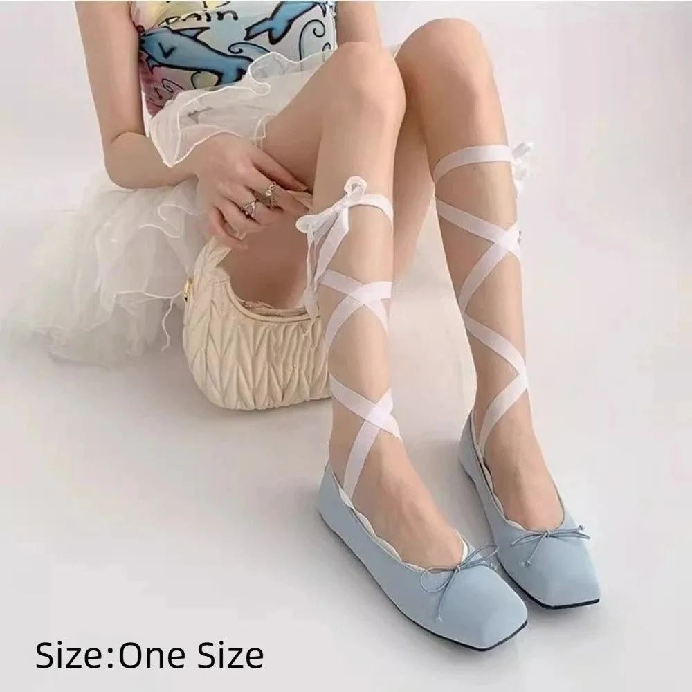 موضة الباليه نمط حزام الجوارب غير مرئية عدم الانزلاق رقيقة منتصف جوارب أنبوبية تنفس JK العجل جورب المرأة الصيف