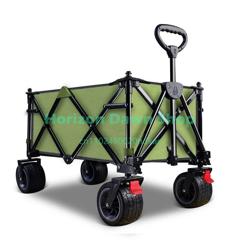 Folding Outdoor Utility Cart, Portable Camping Wagon