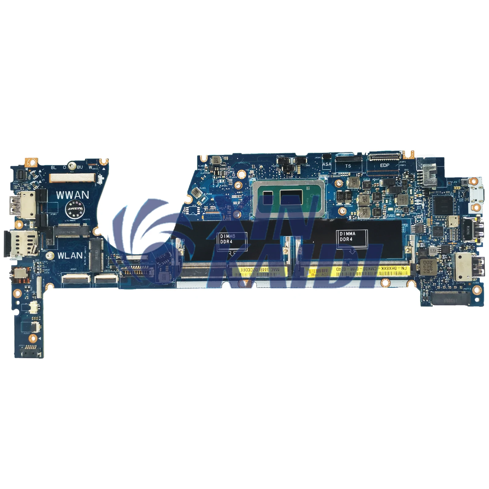 Notebook Mainboard For Dell Latitude LA-G861P 7370 0HX8XK 09XFPT 0TCDGC 0HX8XK Laptop Motherboard CPU i5 i7 8th Gen Systemboard